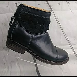 Latigo Anthropologie black leather ankle boots